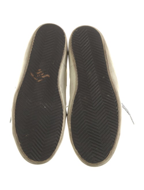 Golden Goose Leather Graphic Print Sneakers