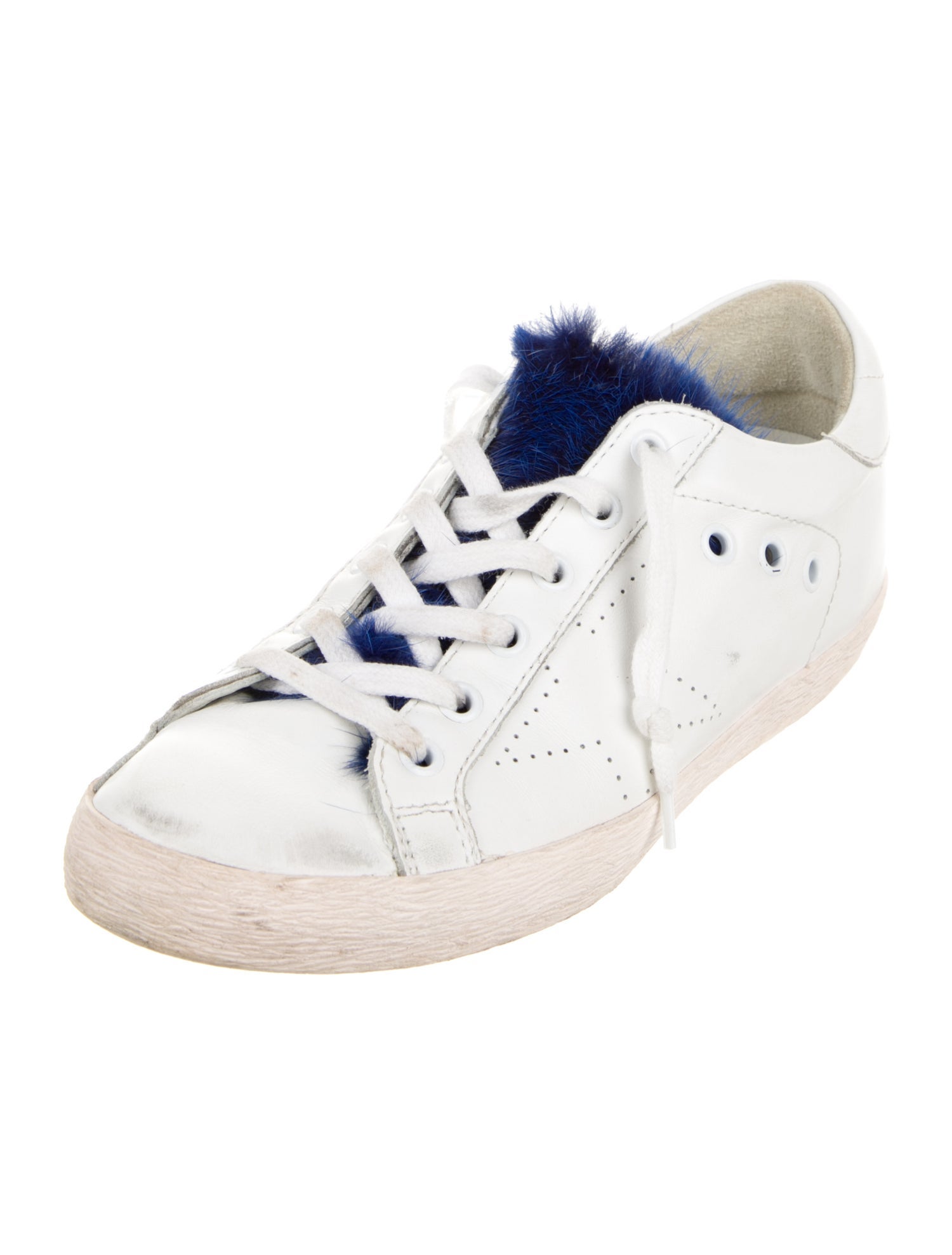 Golden Goose Leather Distressed Accents Sneakers