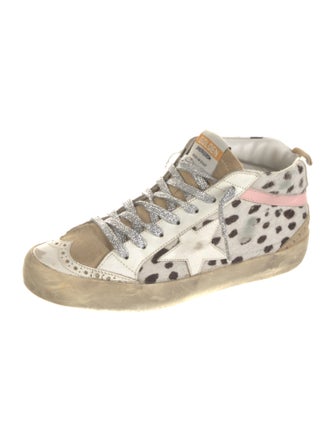 Golden Goose Ponyhair Animal Print Sneakers
