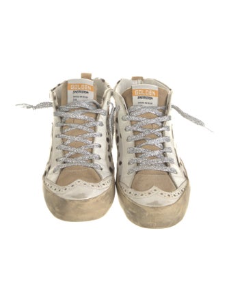 Golden Goose Ponyhair Animal Print Sneakers