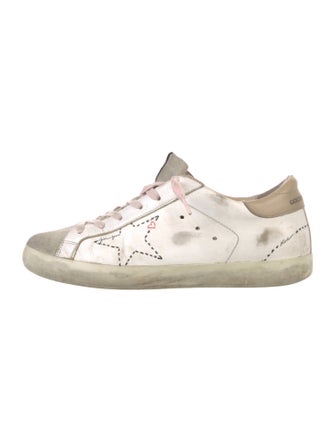 Golden Goose Leather Distressed Accents Sneakers