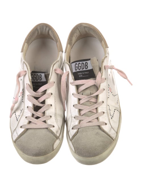 Golden Goose Leather Distressed Accents Sneakers