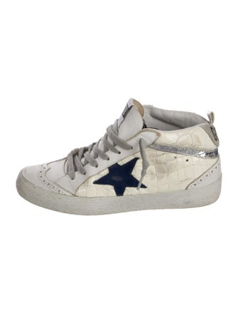 Golden Goose Embossed Leather Printed Sneakers