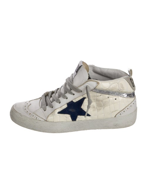 Golden Goose Embossed Leather Printed Sneakers