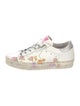 Golden Goose Leather Floral Print Sneakers