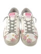 Golden Goose Leather Floral Print Sneakers