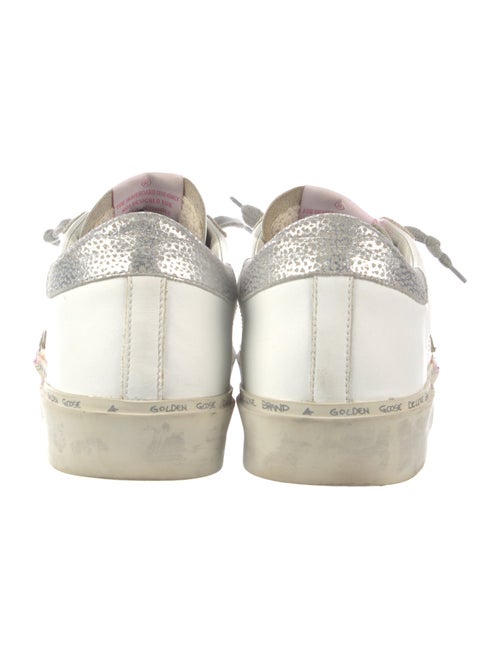 Golden Goose Leather Floral Print Sneakers