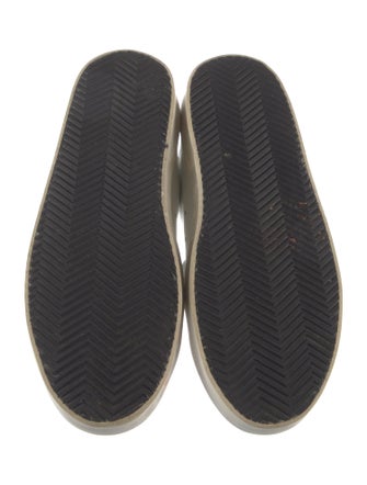 Golden Goose Leather Floral Print Sneakers