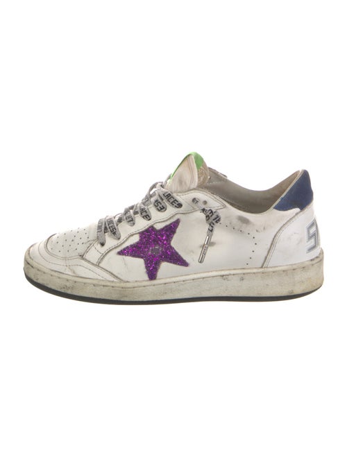 Golden Goose Leather Printed Sneakers