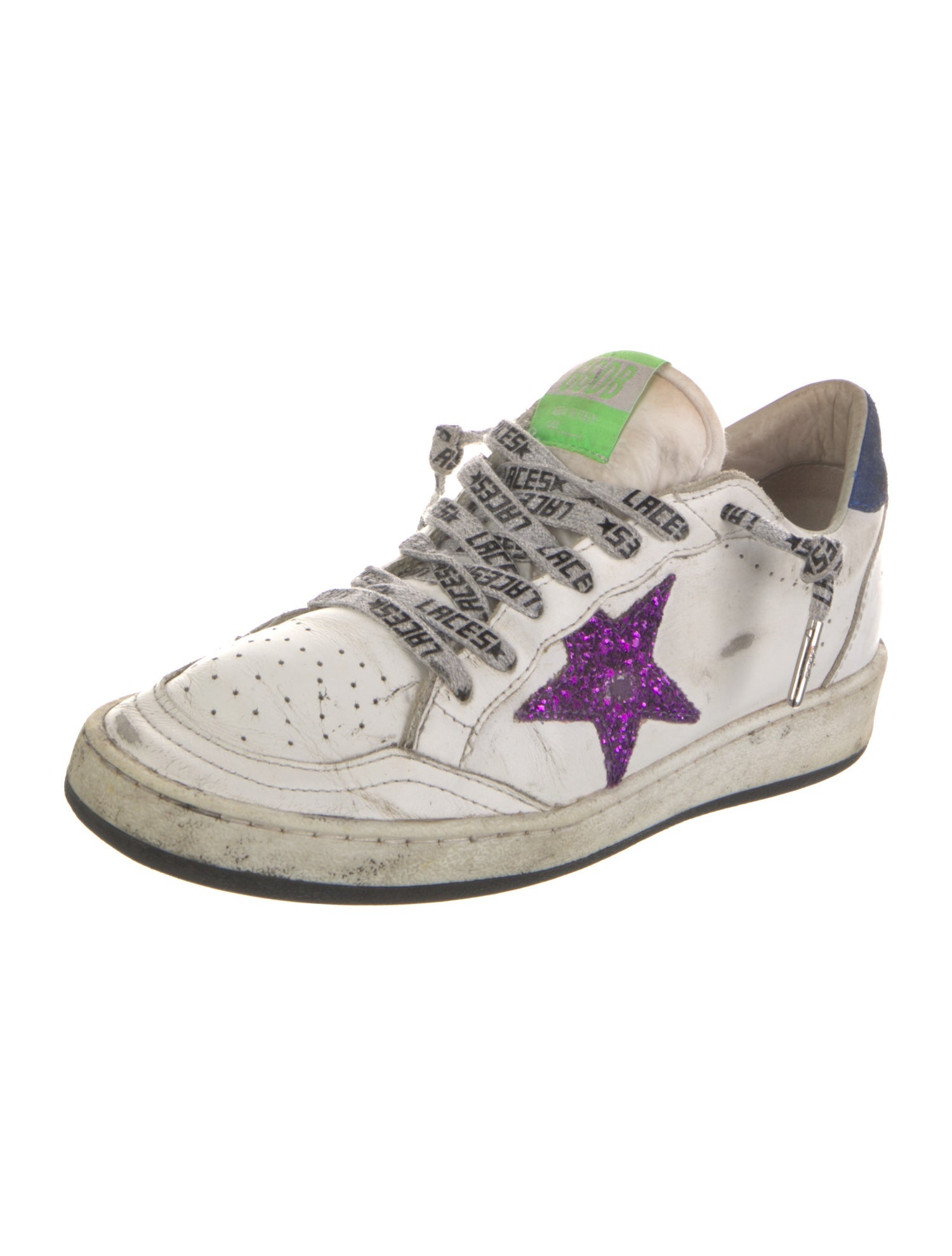 Golden Goose Leather Printed Sneakers