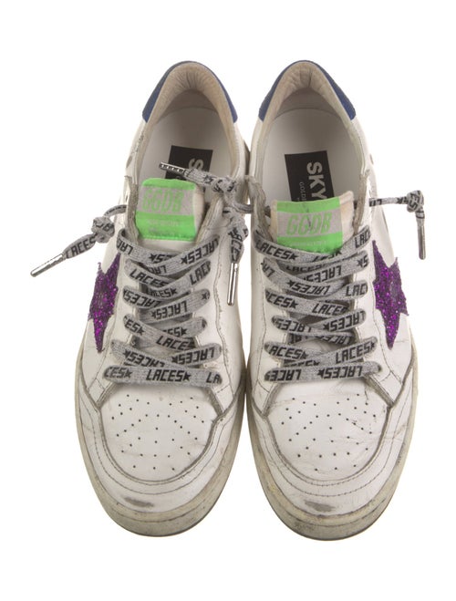 Golden Goose Leather Printed Sneakers