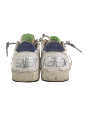 Golden Goose Leather Printed Sneakers