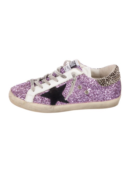 Golden Goose Glitter Animal Print Sneakers