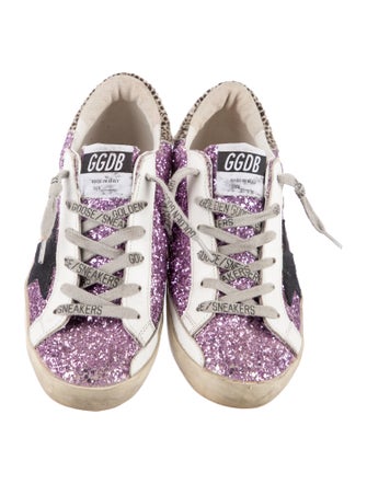 Golden Goose Glitter Animal Print Sneakers