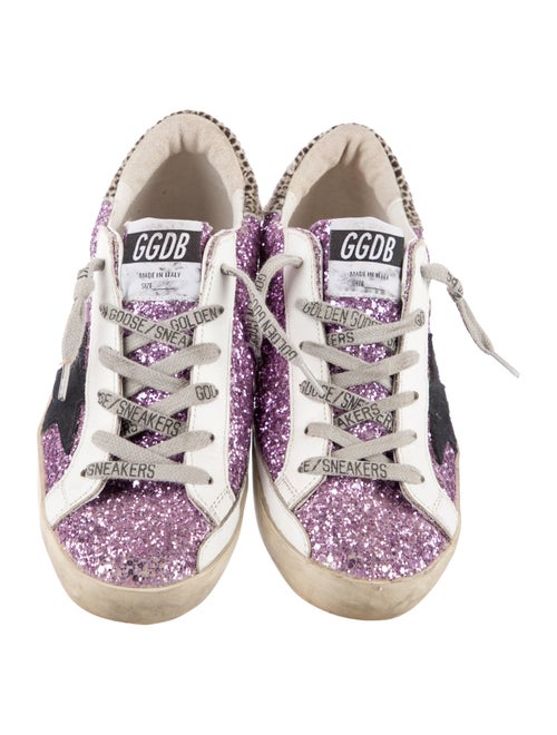Golden Goose Glitter Animal Print Sneakers