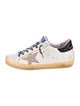 Golden Goose Leather Glitter Accents Sneakers