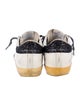 Golden Goose Leather Glitter Accents Sneakers