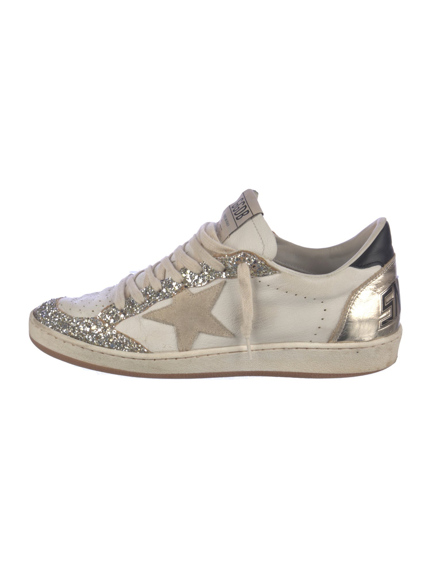 Golden Goose Leather Colorblock Pattern Sneakers