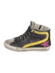 Golden Goose Leather Colorblock Pattern Sneakers