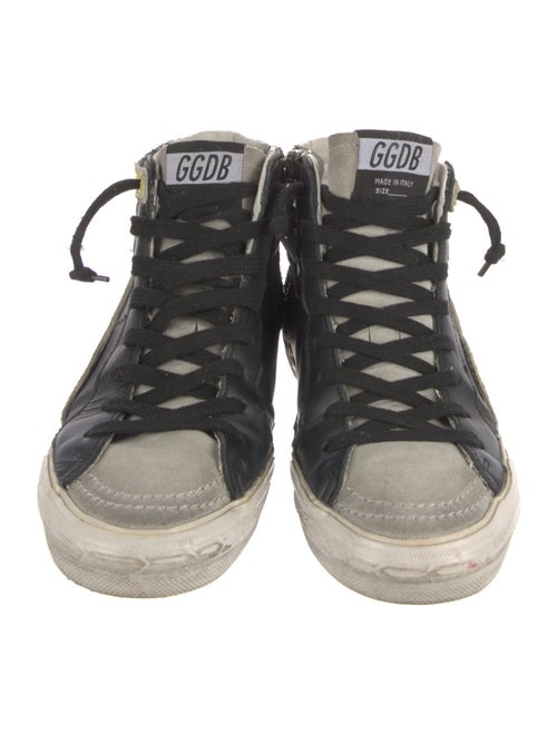 Golden Goose Leather Colorblock Pattern Sneakers