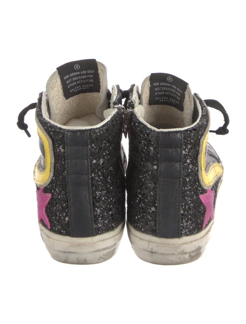Golden Goose Leather Colorblock Pattern Sneakers