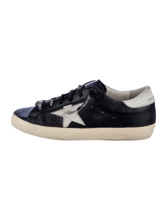 Golden Goose Leather Graphic Print Sneakers