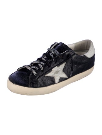 Golden Goose Leather Graphic Print Sneakers