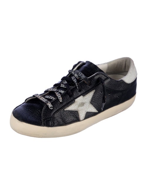 Golden Goose Leather Graphic Print Sneakers