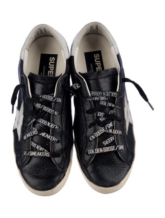 Golden Goose Leather Graphic Print Sneakers