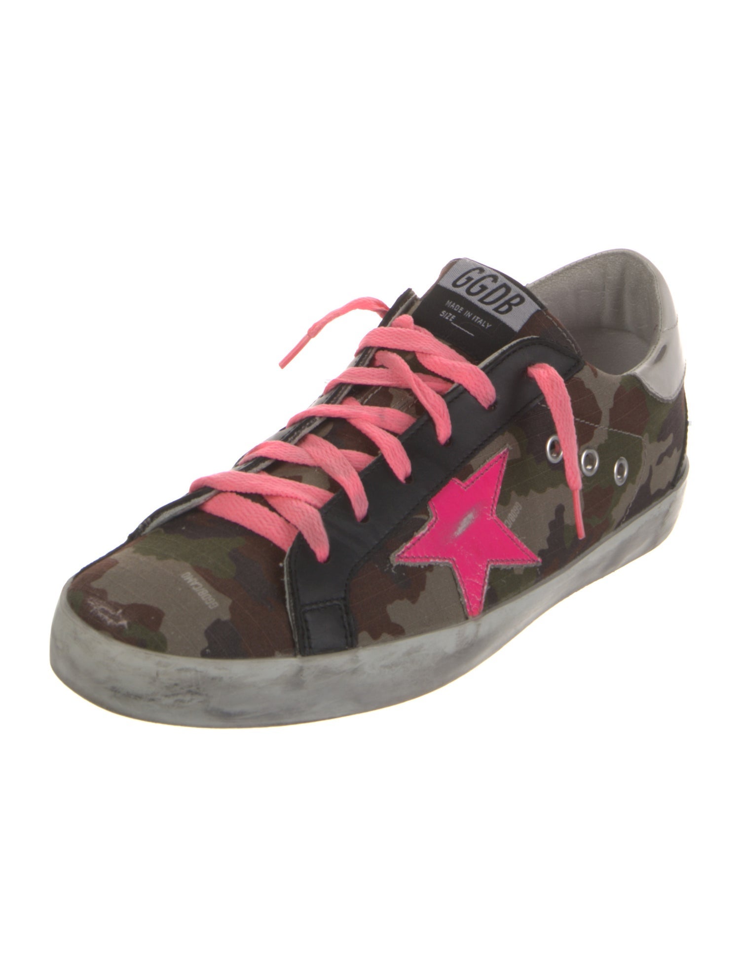 Golden Goose Canvas Printed Sneakers