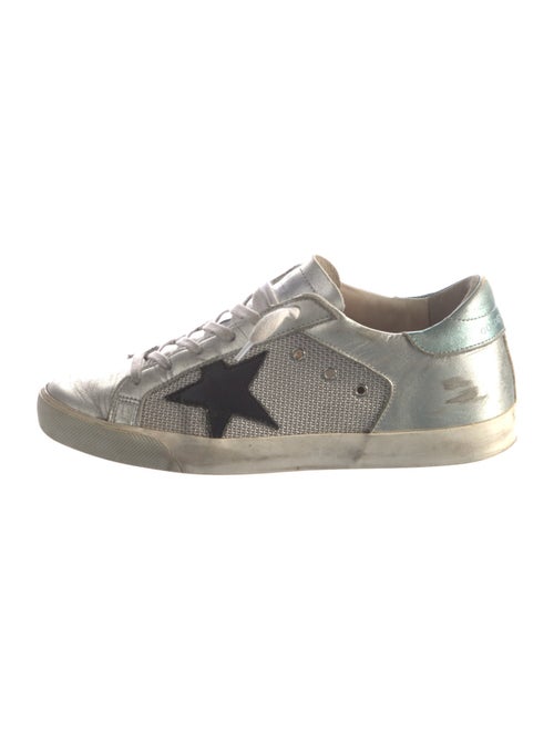Golden Goose Leather Colorblock Pattern Sneakers
