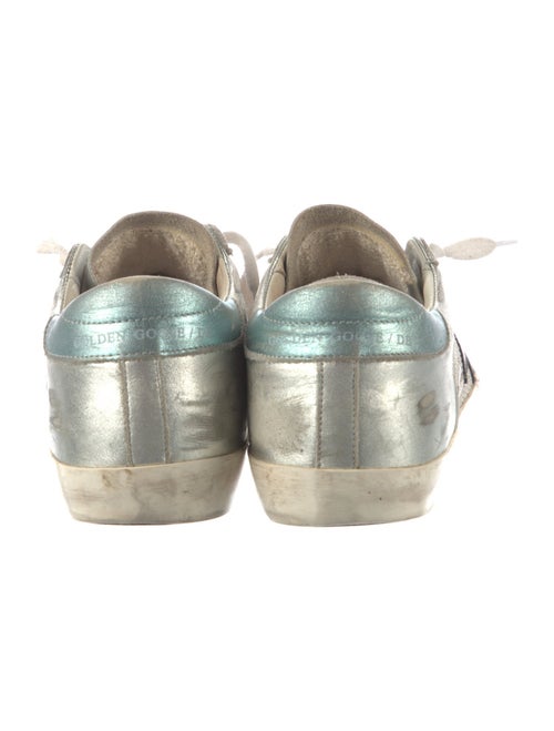 Golden Goose Leather Colorblock Pattern Sneakers