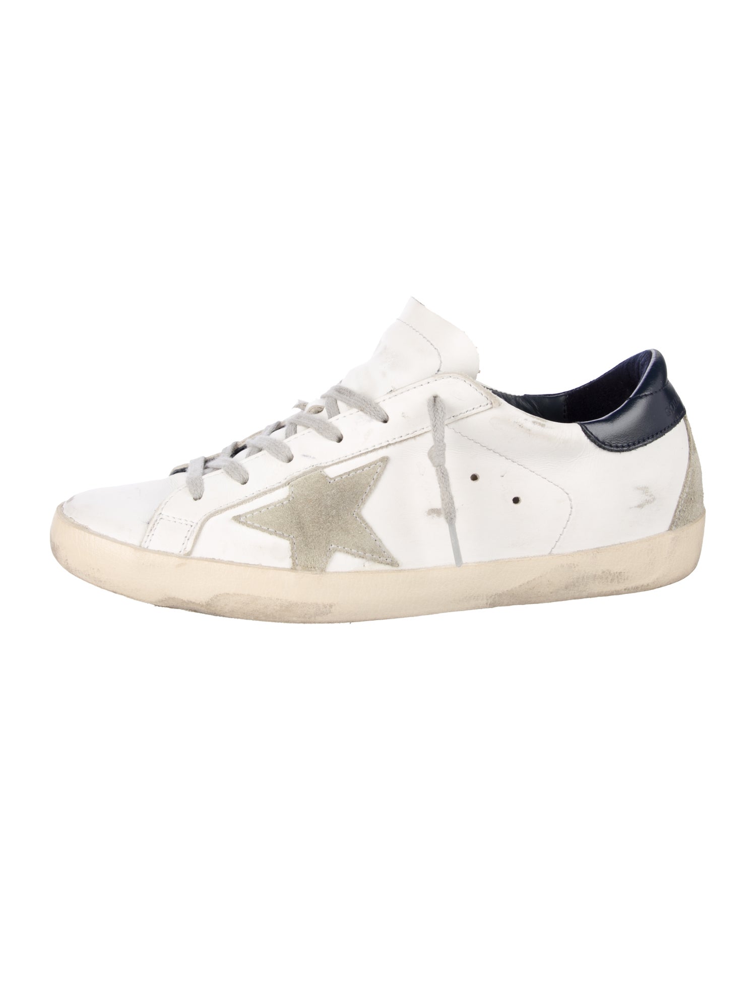 Golden Goose Leather Distressed Accents Sneakers