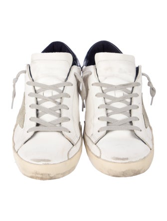 Golden Goose Leather Distressed Accents Sneakers