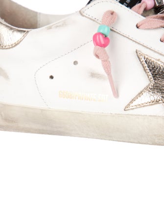 Golden Goose Leather Printed Sneakers