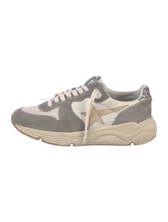Golden Goose Suede Colorblock Pattern Sneakers