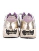 Golden Goose Leather Animal Print Athletic Sneakers