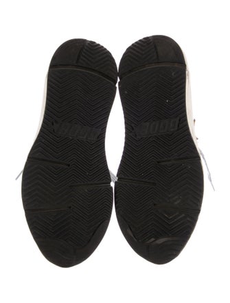 Golden Goose Leather Animal Print Athletic Sneakers