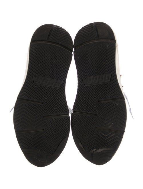 Golden Goose Leather Animal Print Athletic Sneakers