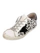 Golden Goose Leather Animal Print Sneakers