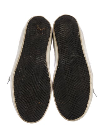 Golden Goose Leather Animal Print Sneakers