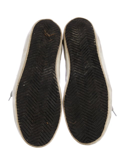 Golden Goose Leather Animal Print Sneakers