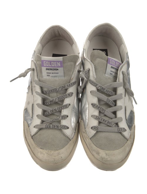 Golden Goose Leather Colorblock Pattern Sneakers