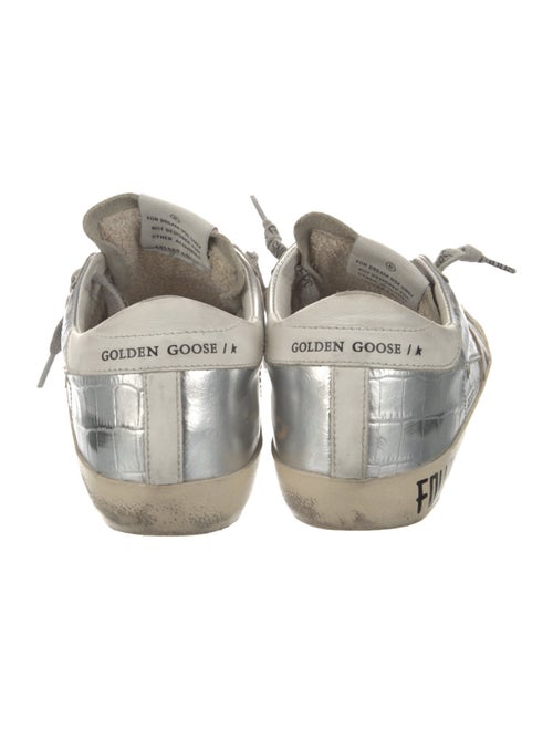 Golden Goose Leather Colorblock Pattern Sneakers