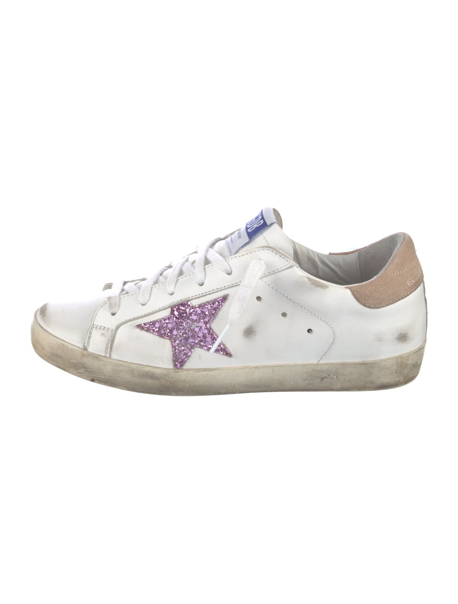 Golden Goose Leather Colorblock Pattern Sneakers