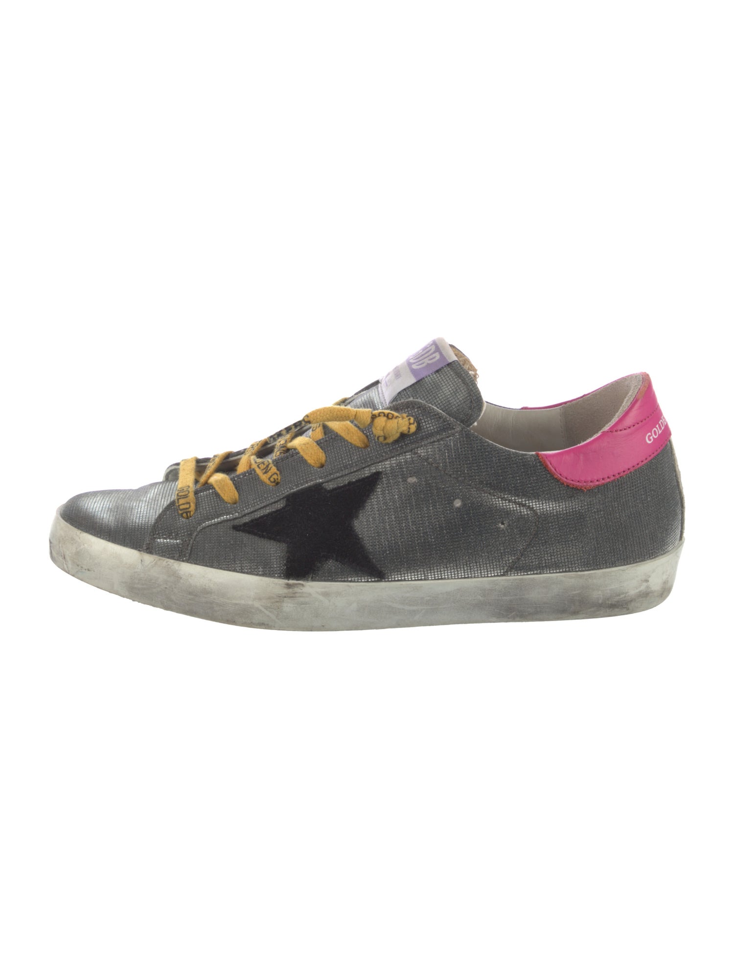 Golden Goose Printed Distressed Accents Sneakers