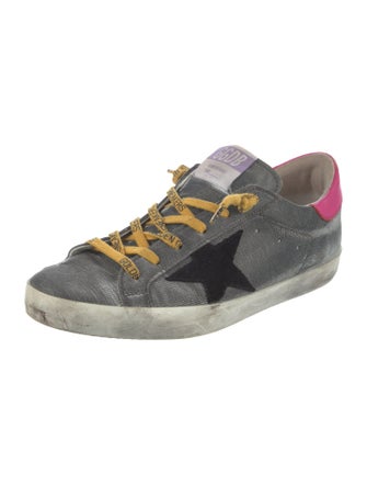 Golden Goose Printed Distressed Accents Sneakers