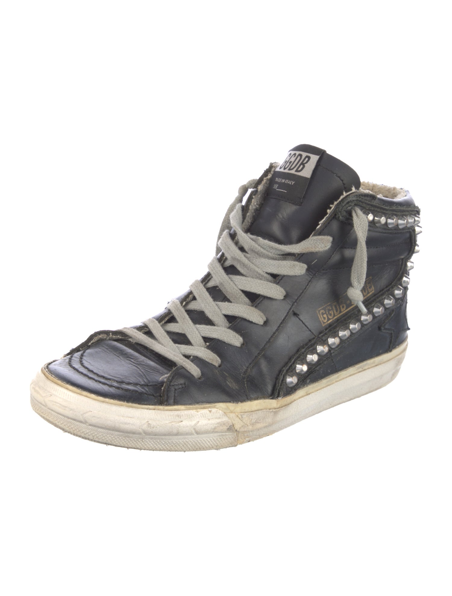 Golden Goose Leather Distressed Accents Sneakers
