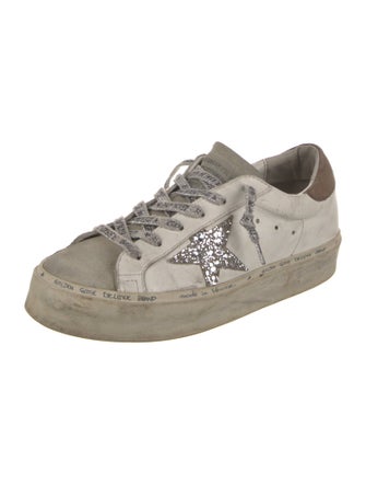 Golden Goose Leather Printed Sneakers
