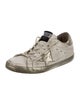Golden Goose Leather Colorblock Pattern Sneakers